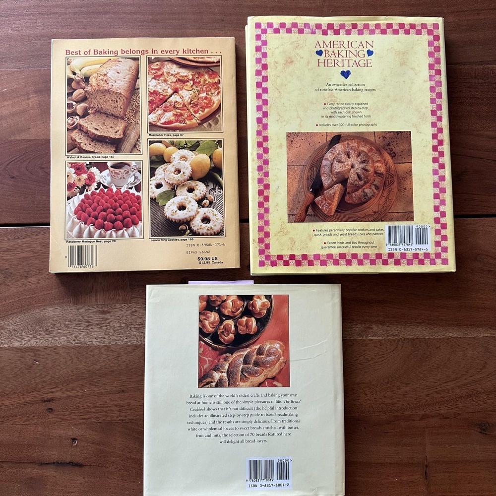 Vintage Baking Cookbook Lot 3 Best Of Baking American Heritage Bread Books - Picture 2 of 11